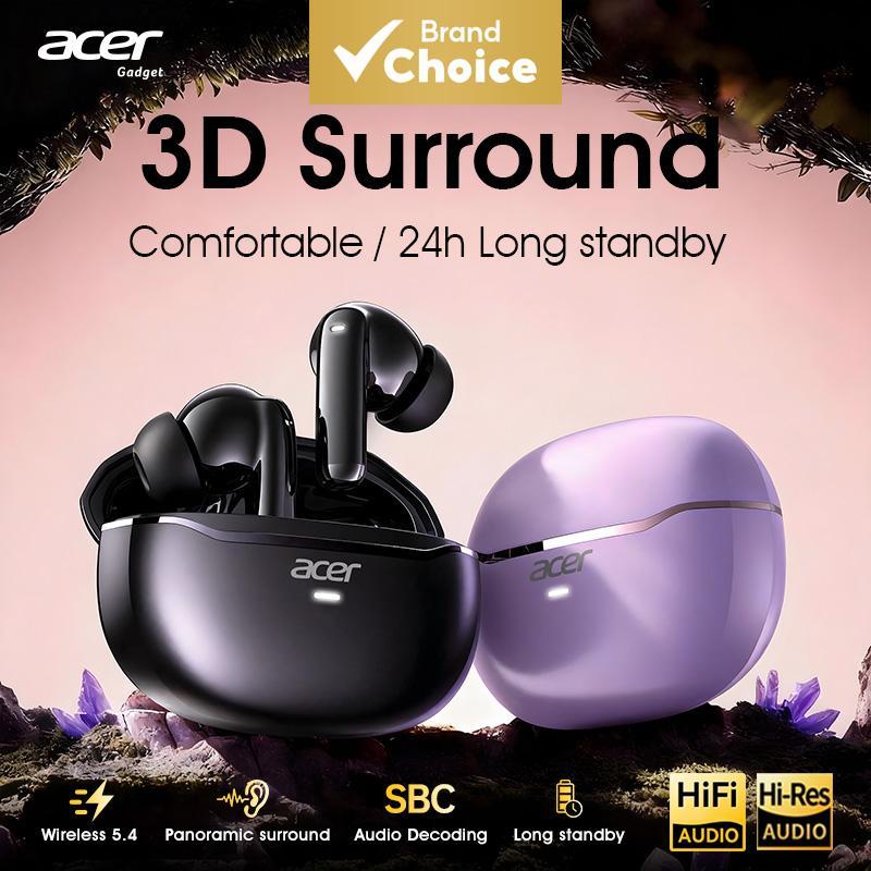 Acer OHR623 Fones De Ouvido Sem Fio Bluetooth Com Microfone Fone 4g Leves 24g Mini Estojo De Carregamento Tipo-C Rápido 