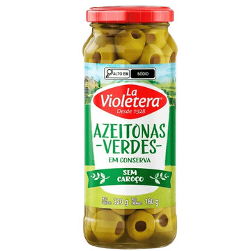 La Violetera Azeitona verde sem caroço 160g