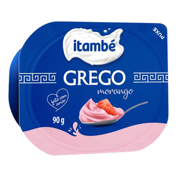 Itambé Iogurte Grego Bicamada Cp Morango 90g