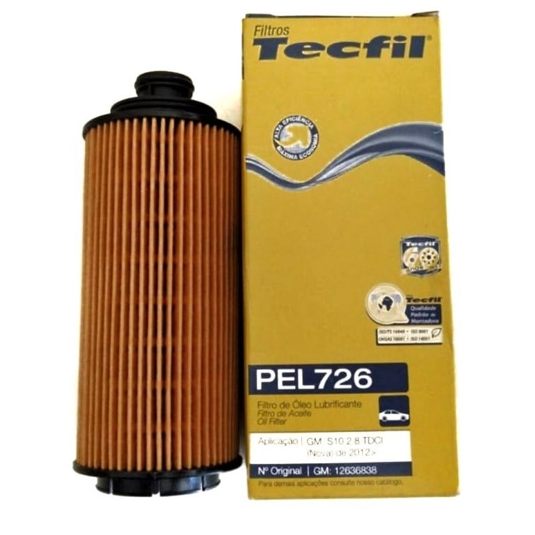 Filtro do Óleo Lubrificante do Motor Chevrolet S10 2.8 2012/2024 Tecfil PEL726