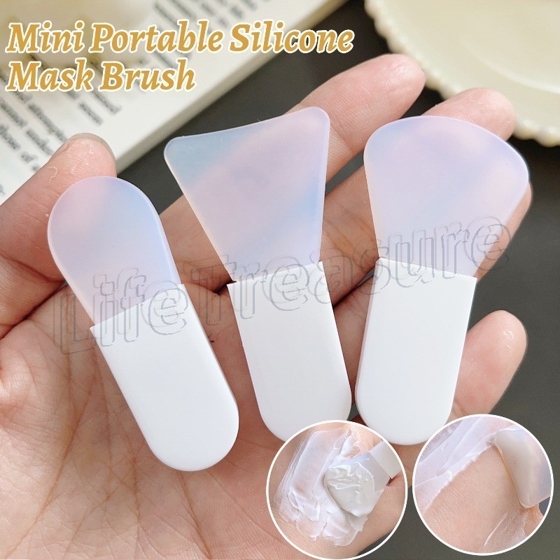 [Destaque] Mini Pincel De Máscara-Colher Macia Para Cuidados Com A Pele-Bastão De Spa Facial DIY-Aplicador De Silicone-M