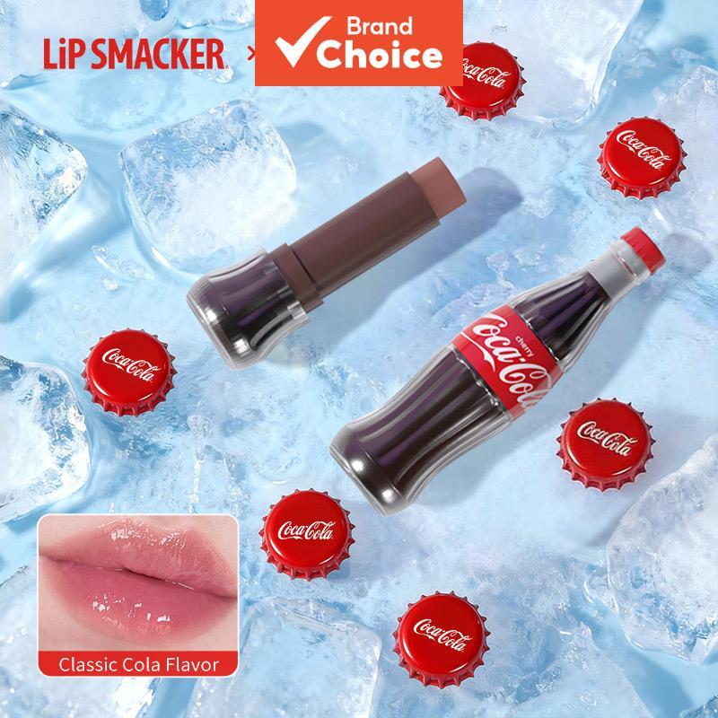 Batom em formato de garrafa Lip Smacker x Coca-Cola, com sabor clássico de Coca-Cola, enriquecido com vitamina E,