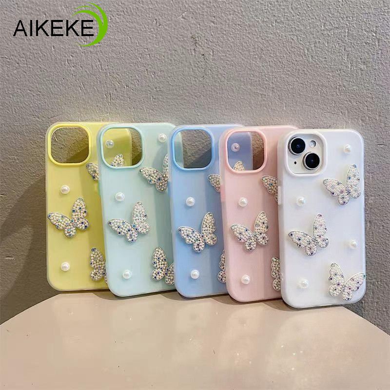 Doce 3D Pearl Butterfly 2 Em 1 Capa De Telefone Para Samsung Galaxy A17 A33 A32 A31 A30S A30 A26 A25 A24 A23 A22 A21S A2