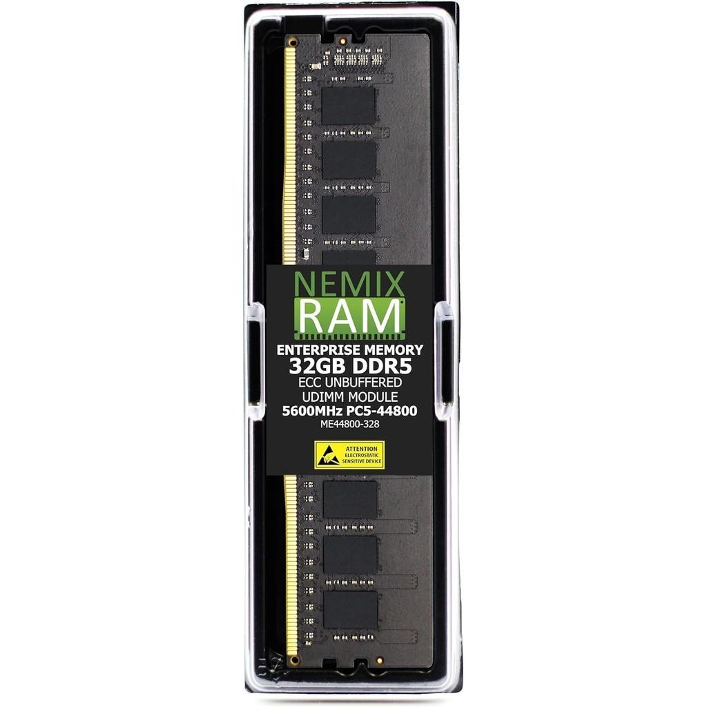 32GB 1X32GB DDR5 5600MHz PC5-44800 2Rx8 1.1V CL46 288-PIN ECC Unbuffered UDIMM N