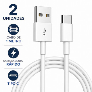 Cabo USB Tipo C Carregamento Rápido Turbo Cabo de Dados 1 Metro