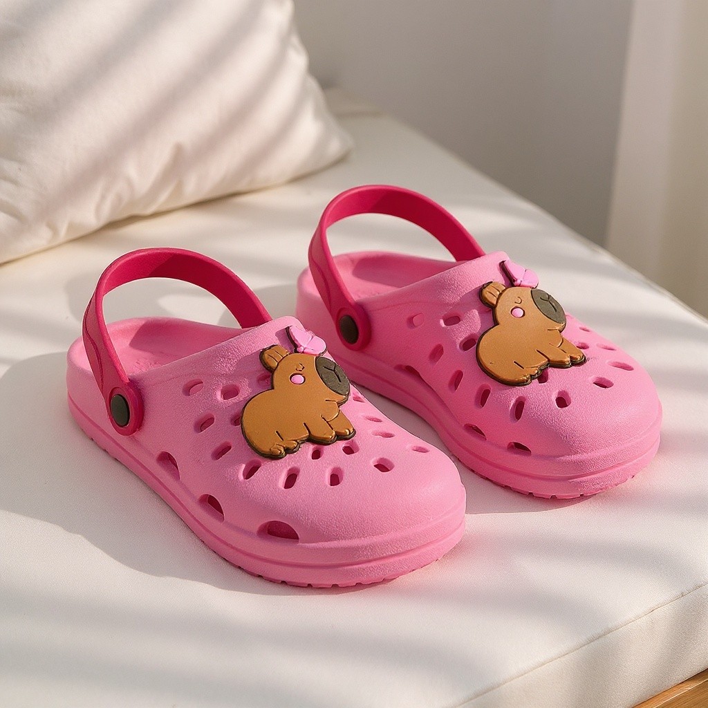 Babuche Infantil Capivara Rosa Antiderrapante Macia 27 ao 34 — Achadinhos de Encanto