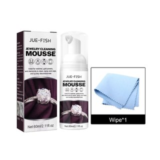 Mousse de Limpeza para Joias Jue-Fish, Líquido de Limpeza para Pulseiras de Relógio, Agente de Limpeza e Manutenção para