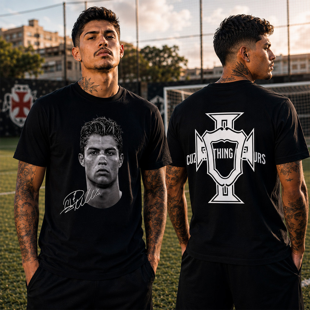 Camiseta Futebol Camisa Algodão Portugual Cr7 Seleção Lenda Lançamento Oferta