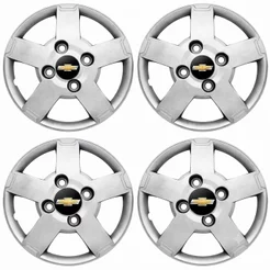 Jogo 4 Calota Aro 13 C/ Emblema GM Preto