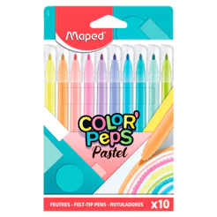 Caneta hidrográfica Color'Peps Pastel com 10 cores 845469 Maped