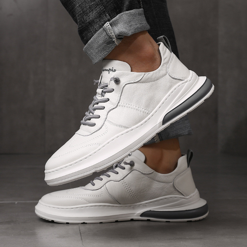 Forro de lã outono inverno novo estilo sapatos de couro masculino sapatos casuais tênis versão coreana sapatos masculino