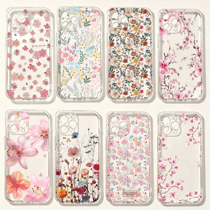 Capa Para Samsung Galaxy A53 A33 A22 A03 A12 A02 A52 A72 A32 A31 A20S 5G Florescendo Padrão Floral Alto Bambu Lírio Peôn