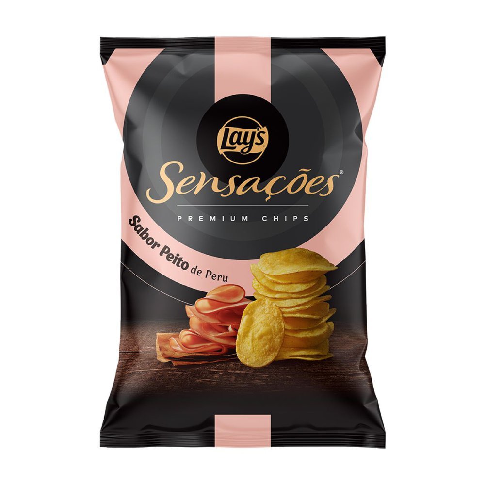 Batata Lays Sensações Premium Chips Sabor Peito de Peru 125g