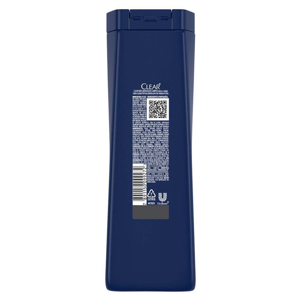 Shampoo Anticaspa Clear Men Vini Jr. Hidratação Campeã 400ml · foto 2