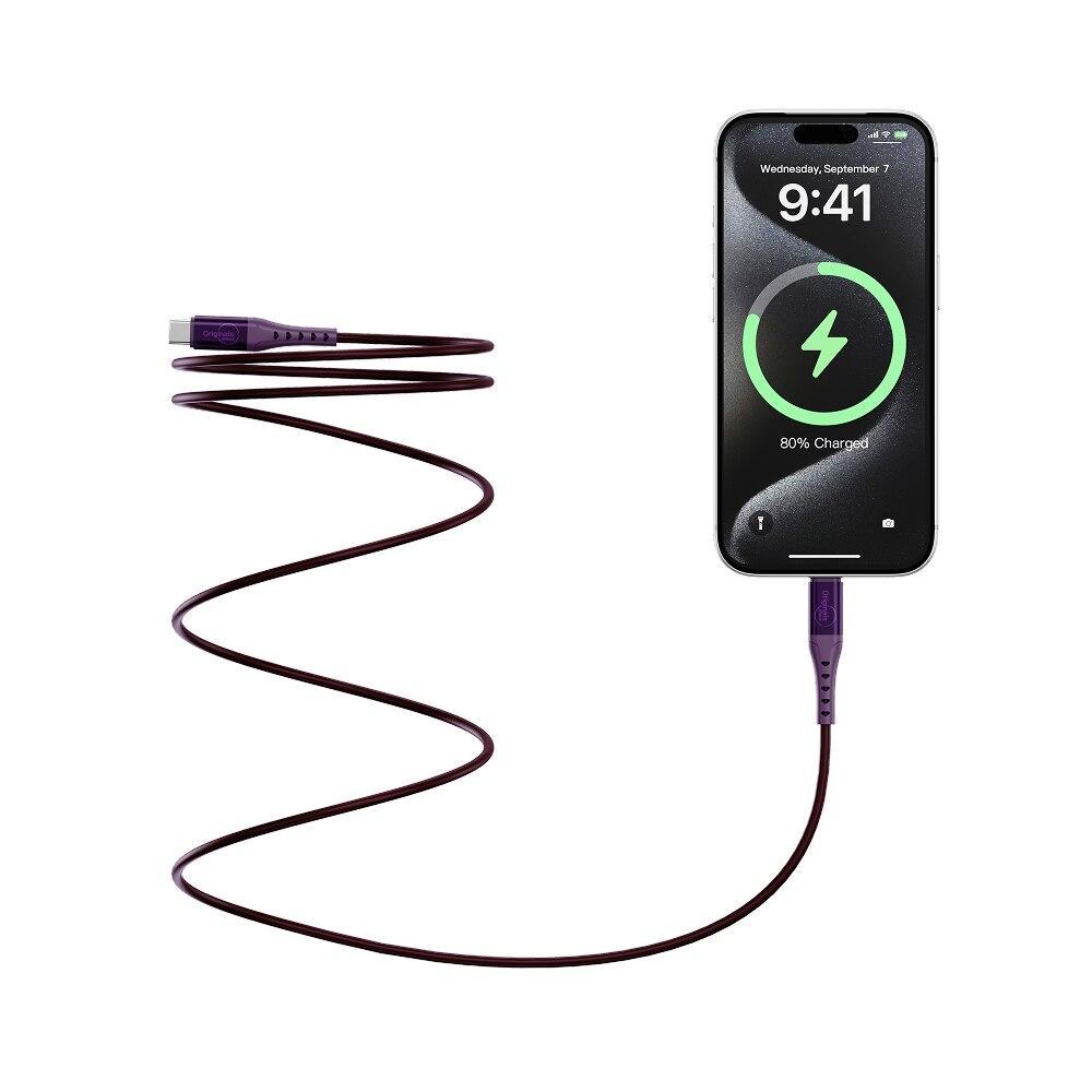 Cabo Magnético USB-C 1,2m, Silicone, Originais iPlace, Roxo — imagem 2 de 2