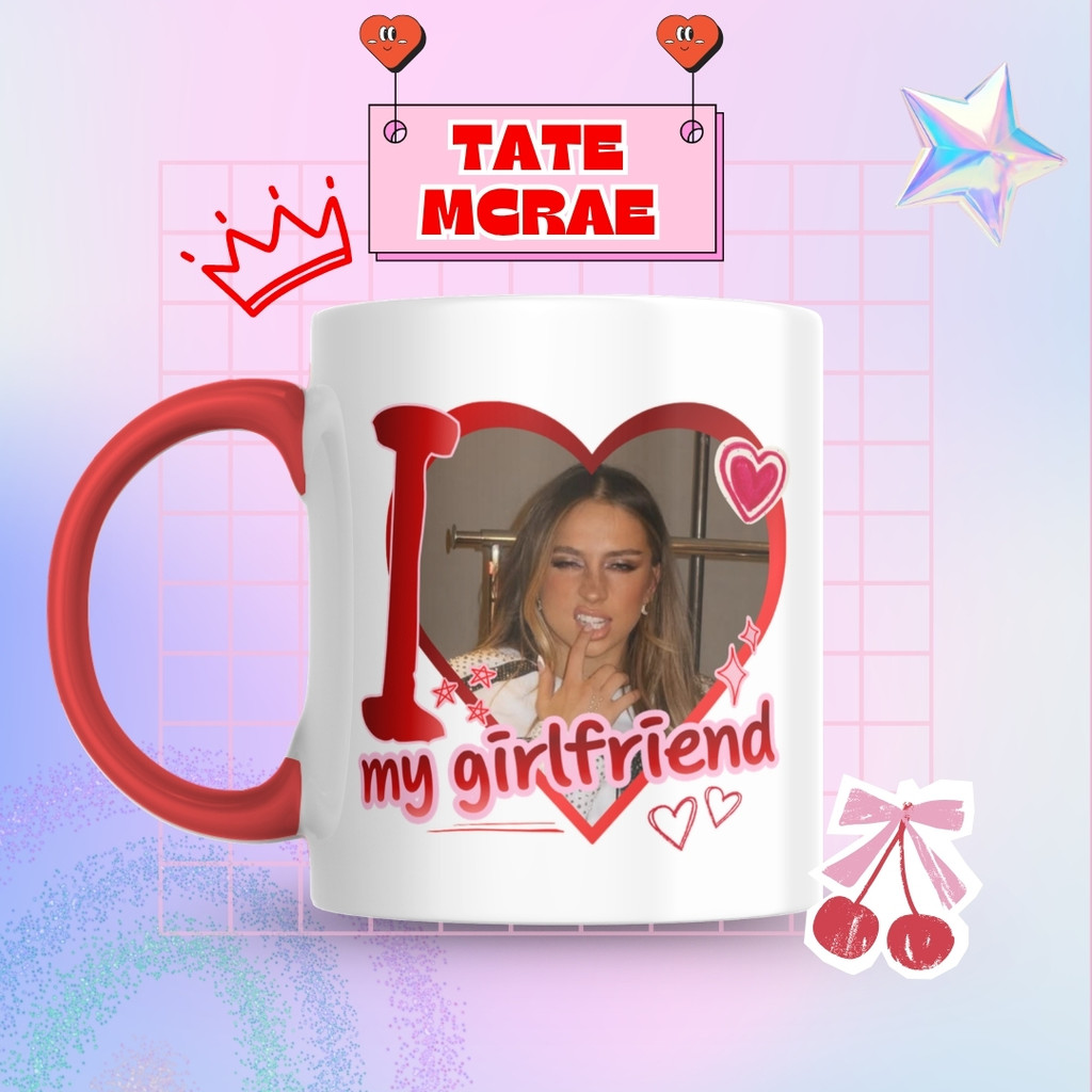 Caneca Xicara Porcelana 325ml Tate McRae Tater Tots Personalizada Presente Decoração Casa
