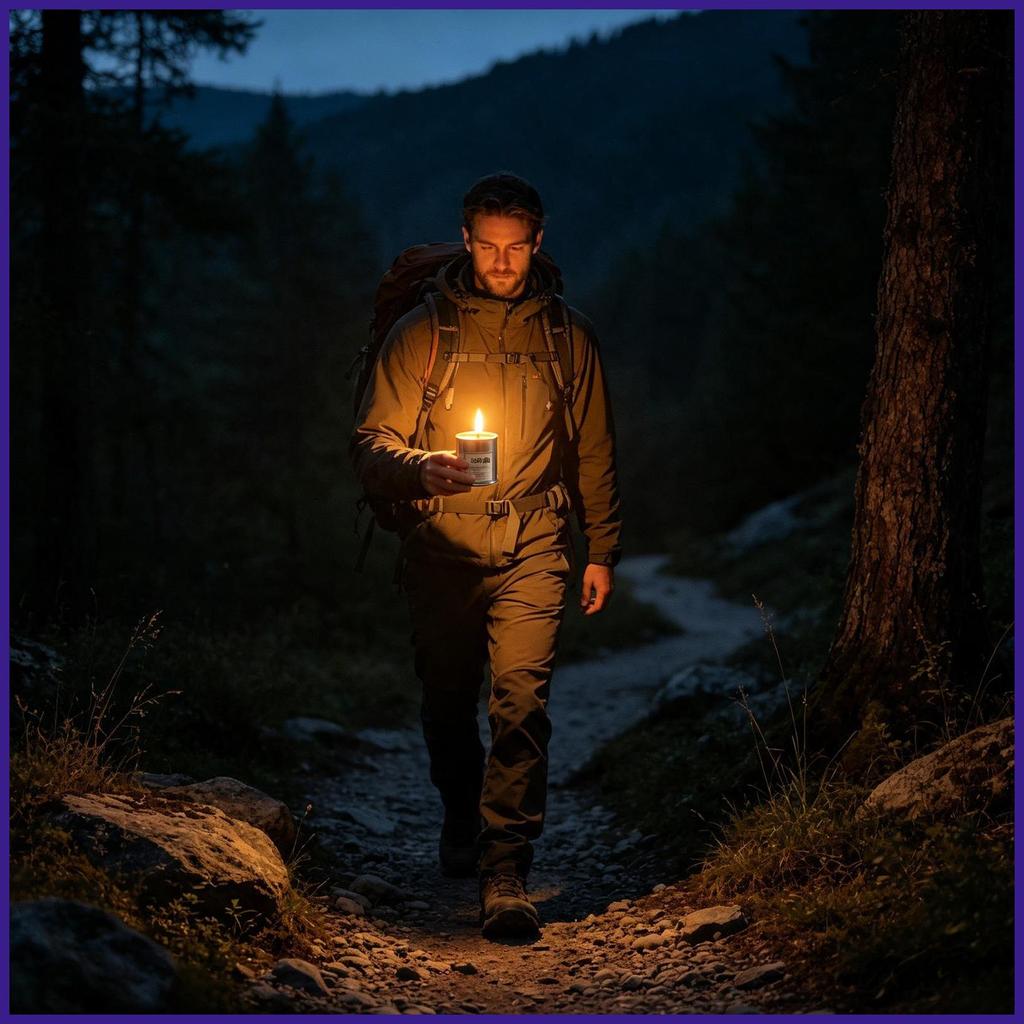 Vela De Tempestade À Prova De Vento , Iluminação D'água E Inodora De Longa Duração Para Aventura Ao Ar Livre , Caminhada