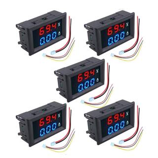 diymore 5PCS Medidor Digital de Voltagem e Corrente 0,28" Voltímetro Amperímetro DC 100V 10A à Prova d'Água com Display 