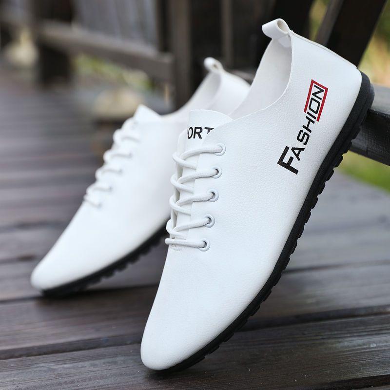 Pronto estoque Novo estilo sapatos de couro sapatos masculinos versão coreana sapatos de condução masculino couro macio