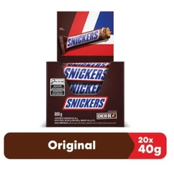 Chocolate Snickers Original Com 20 Unidades De 40g