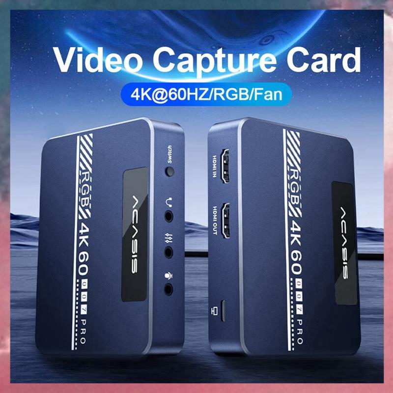 (Rjqx) Placa De Captura De Vídeo 4K 60HZ HDR10 RGB 1080P Grabber Para Gravação D