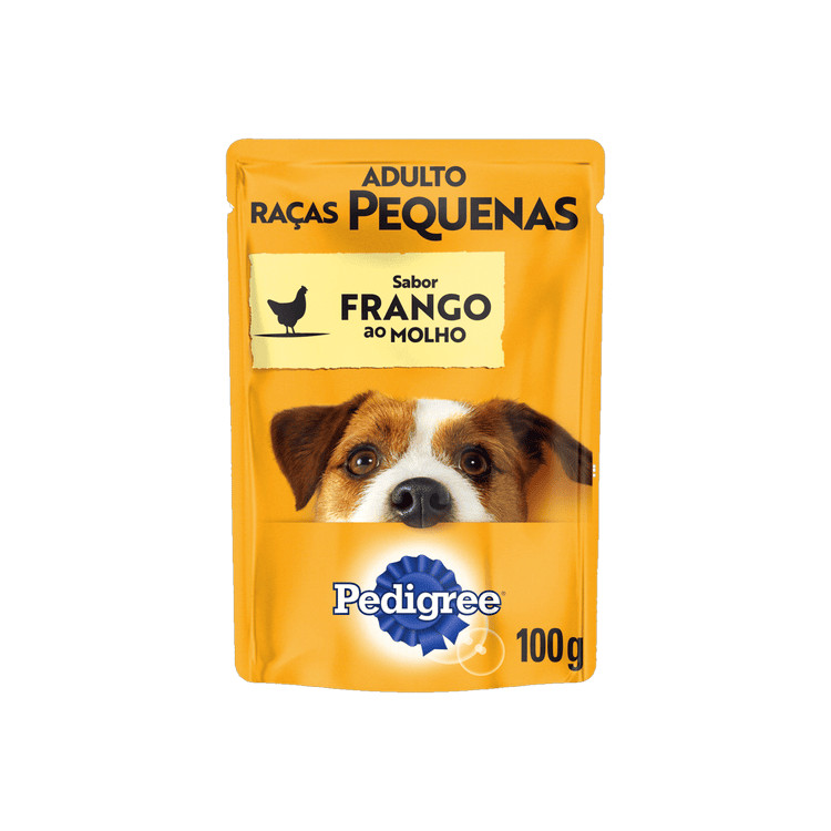 Pedigree Ração Úmida Sachê Frango ao Molho Cães Adultos Raças Pequenas 100g