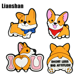 Raquete de tênis amortecedor bonito filhote de cachorro Corgi bonito Animal de estimação partículas à prova de choque do