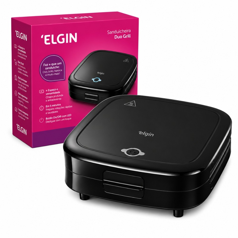 Sanduicheira Elgin Duo Time 800W Antiaderente Grill 127V