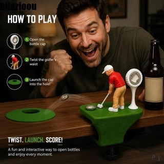 Abridor de Garrafas em Modelo de Golfe 3D para Homens, Brinquedo Divertido para Churrascos e Encontros
