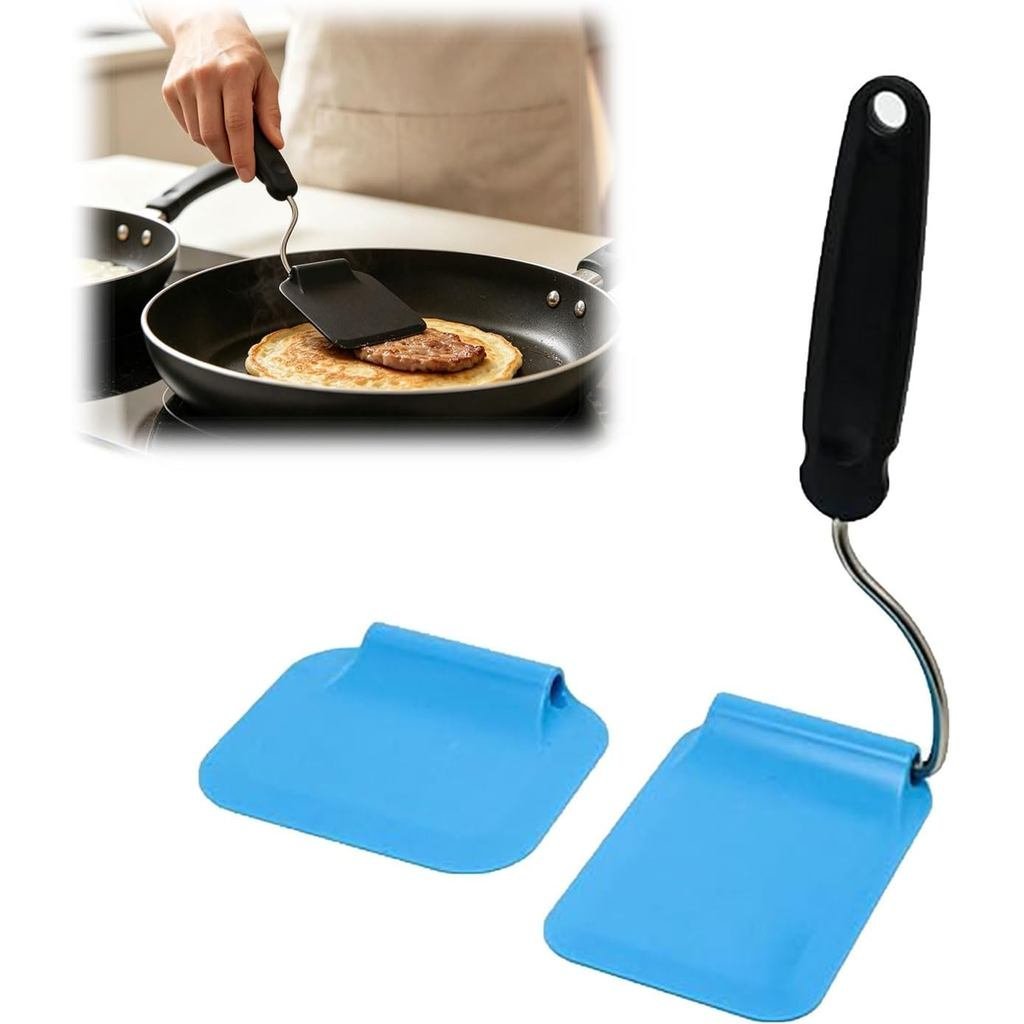 Espátula Ajustável, Espátula de Silicone Adaptula para Virar e Manusear Ovos, Espátula Profissional Resistente ao Calor 