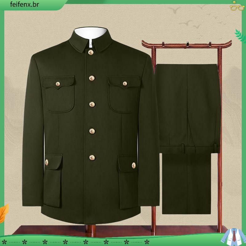 Zhongshan roupas masculinas de meia-idade idosos terno topos jaquetas para idosos roupas étnicas roupas do vovô roupas d