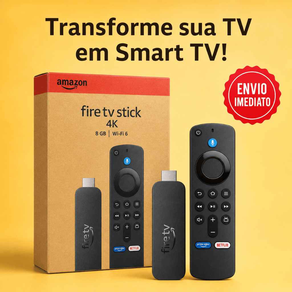 **Amazon Fire TV Stick 4K 3ª Geração com Alexa · Original Preto · Transforme Sua TV em Smart TV 4K**
