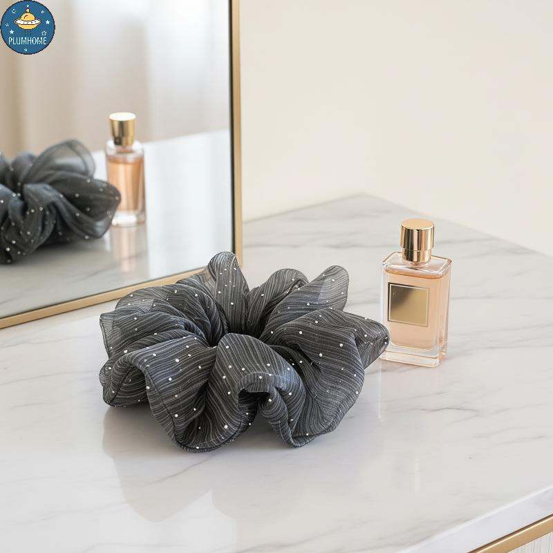 PLUMHOME Elástico De Cabelo Grande De Tule Brilhante , Malha Transparente , Faixa Elástica Macia , Antiderrapante Para M