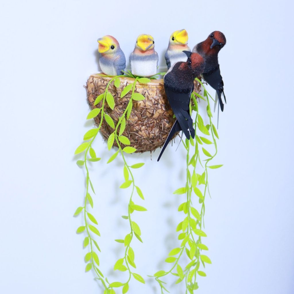 Ninho de pássaro simulação decoração parede embelezamento bloco ninho de pássaro Artificial ninho de pássaro pendurado n