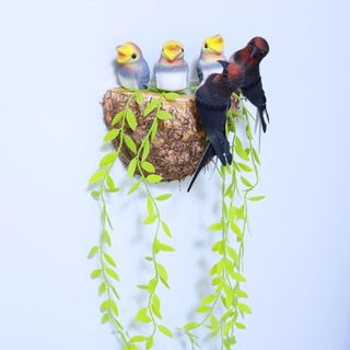 Ninho de pássaro simulação decoração parede embelezamento bloco ninho de pássaro Artificial ninho de pássaro pendurado n