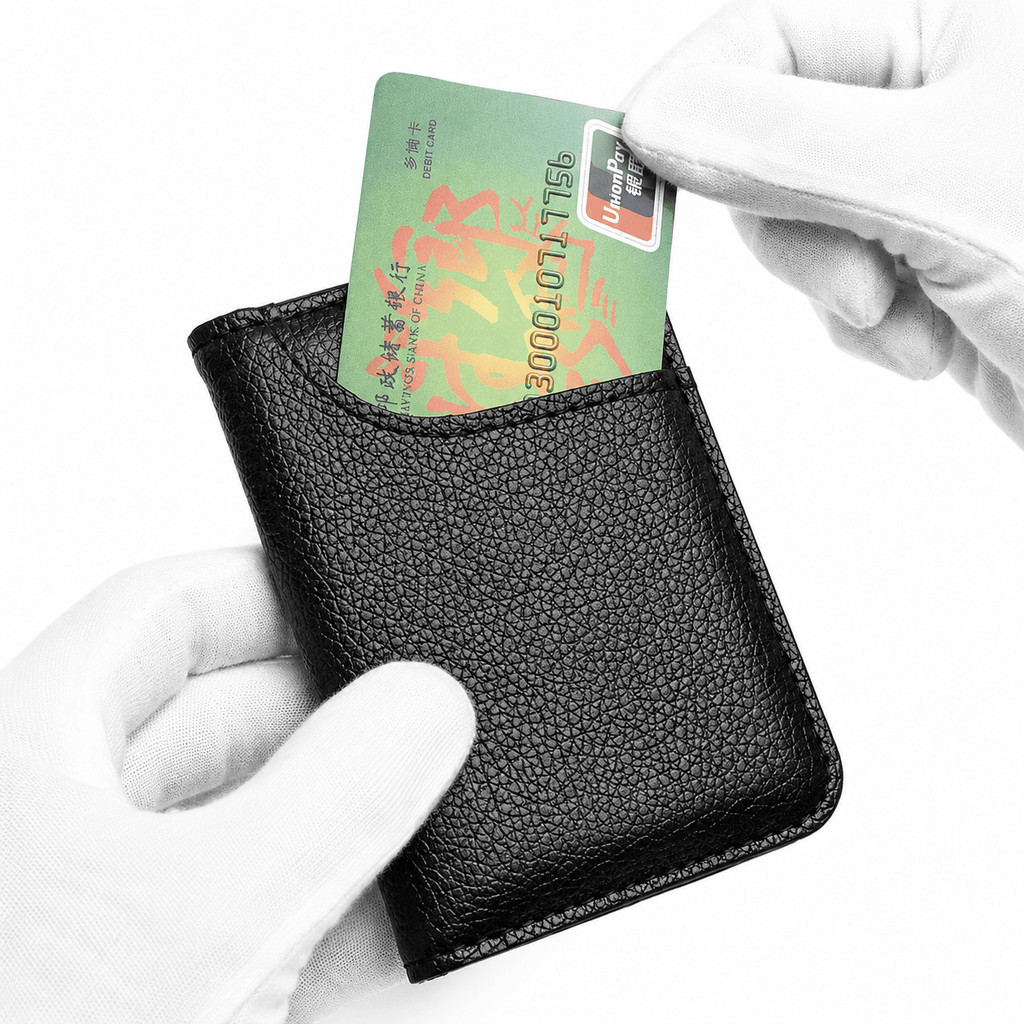 Carteira Masculina Slim Compacta Porta Cartões Documentos CNH Couro Sintético — imagem 2 de 2