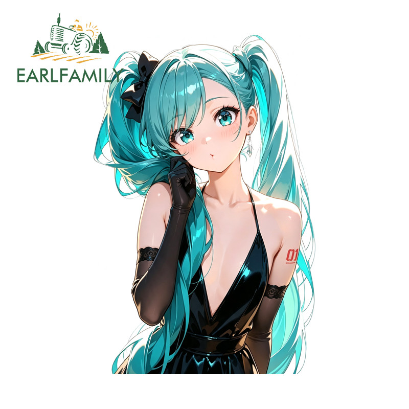 EARLFAMILY Hatsune Miku Adesivos De Carro Criativo Motocicleta Windows Pára-Choques Capacete À Prova Dwaterproof Água JD
