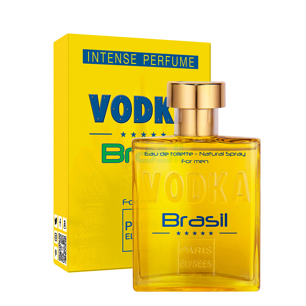 Perfume Paris Elysees Vodka Brasil Amarelo Masculino EDT 100ml