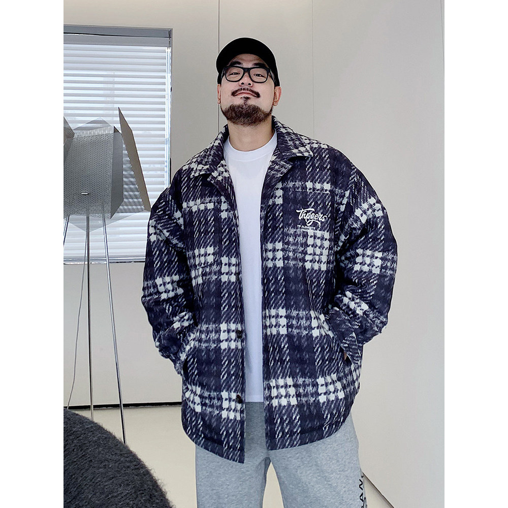 [90 Down] VHITOSUN Plus Size Roupas Masculinas Jaqueta Gorda Masculina Solta Roupas de Inverno Masculinas da Mo