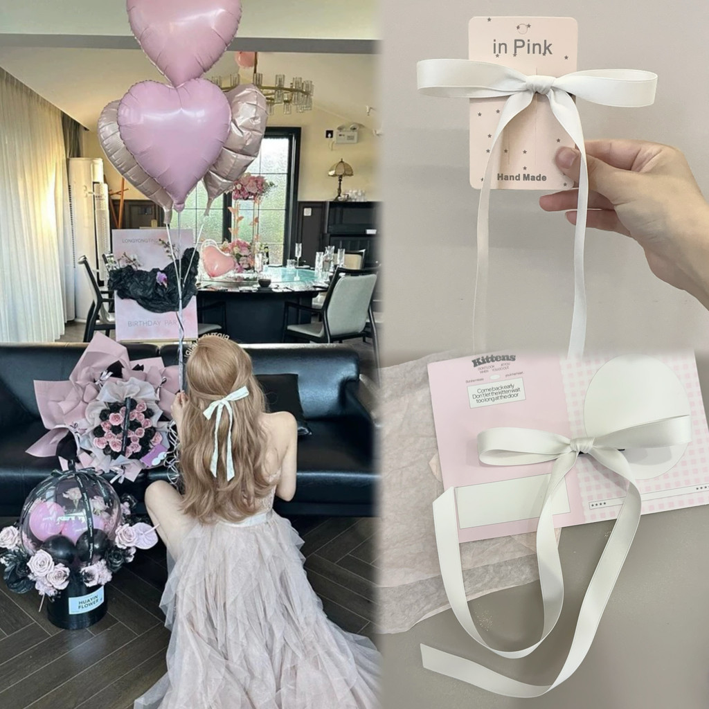 Leite branco arco grampo de cabelo fita longa acessórios para o cabelo Oversized volta cabeça Duckbill clipe estilo prin