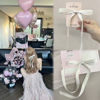 Leite branco arco grampo de cabelo fita longa acessórios para o cabelo Oversized volta cabeça Duckbill clipe estilo prin