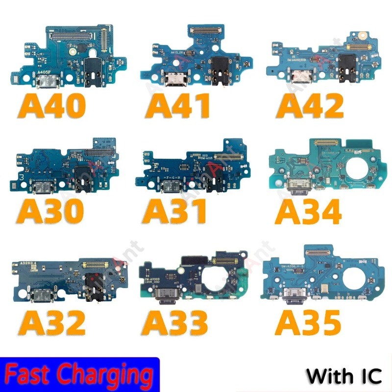 Dock Placa USB Porta Conector Carregador Cabo Flexível Para Samsung Galaxy A31 A