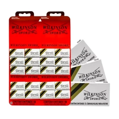 Lâmina de Barbear Wilkinson Sword em Aço Inoxidável Original – 3, 30 ou 60 Unidades – Cartela Lamina Gilete Corte