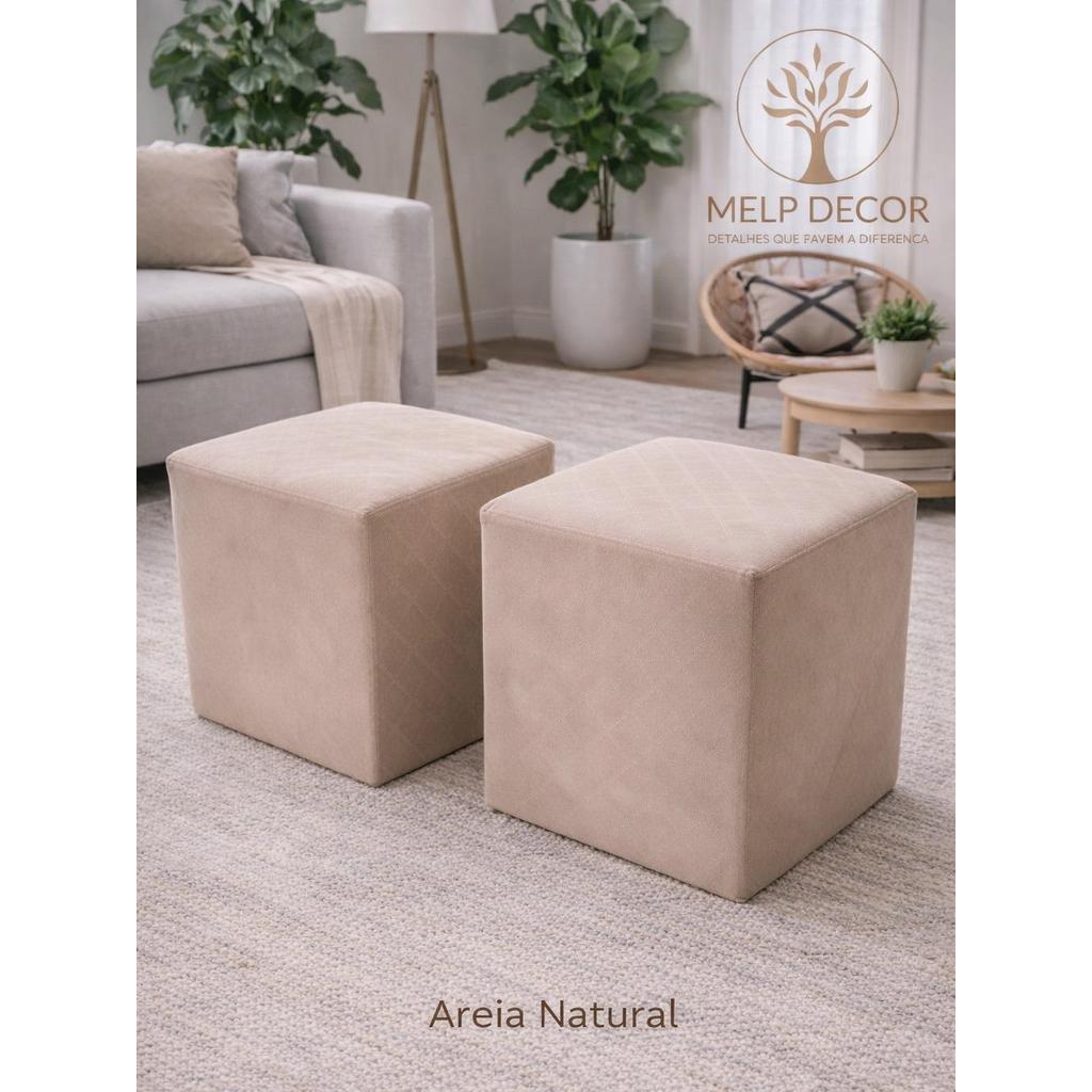 Kit com 2 Puffs Decorativos | Coleção Urban Elegance 2026