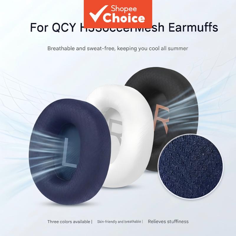 Para Fones de Ouvido QCY H3, Substituição de Almofadas para Reparo, Capas para H3 Lite, Protetores de Orelha de Malha