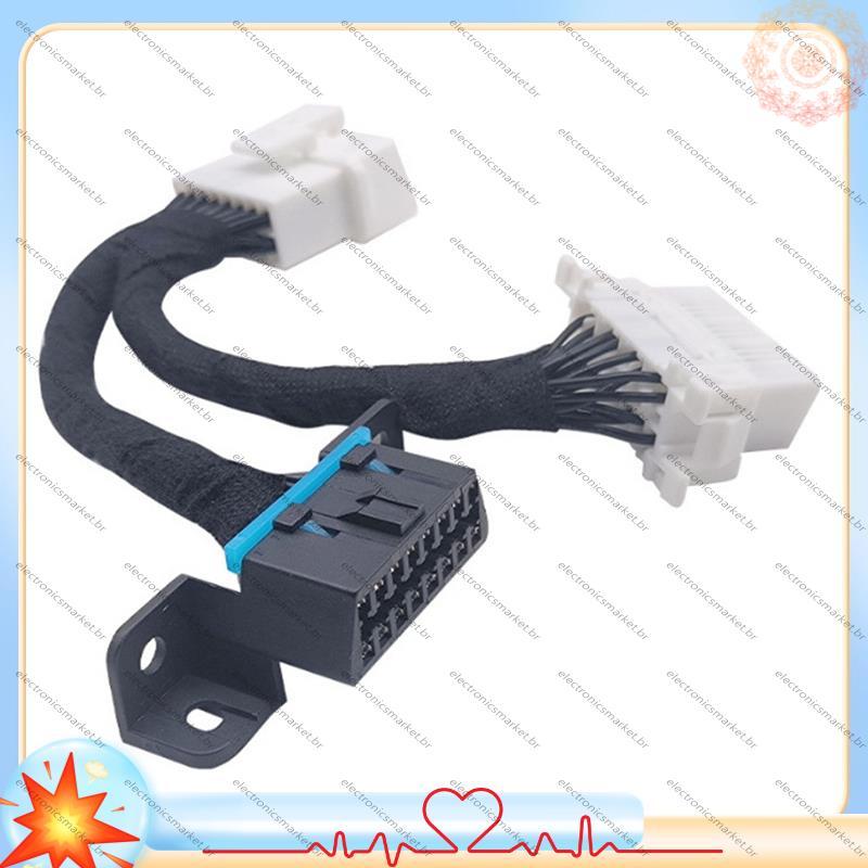 [Em Vendas E] OBD2 Cabo De Extensão Divisor 16 Pinos Duplo Fêmea Y Adaptador Ferramenta OBD De Alta Qualidade