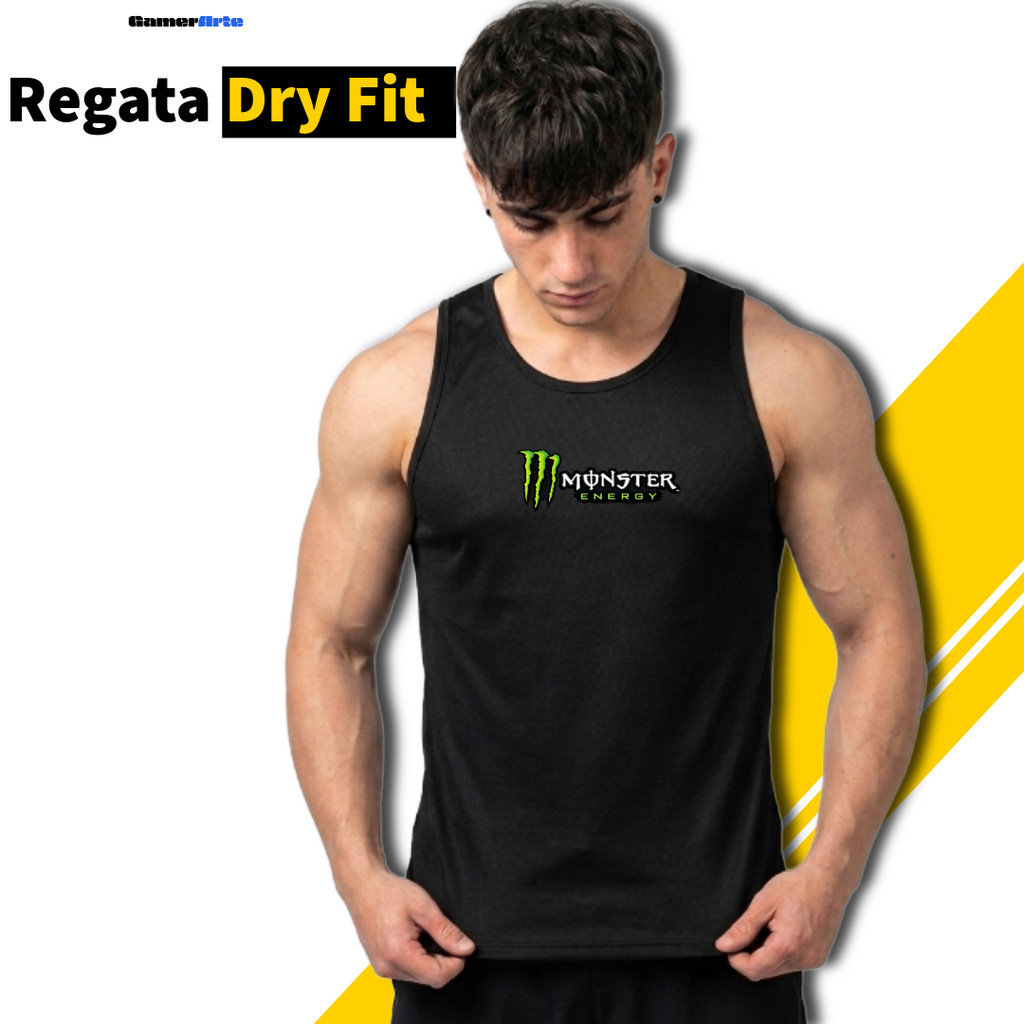 Regata Masculina Dry Fit MNST01 - Camisa Regata Esportiva Academia Treino Corrida Ciclismo Crossfit Musculação