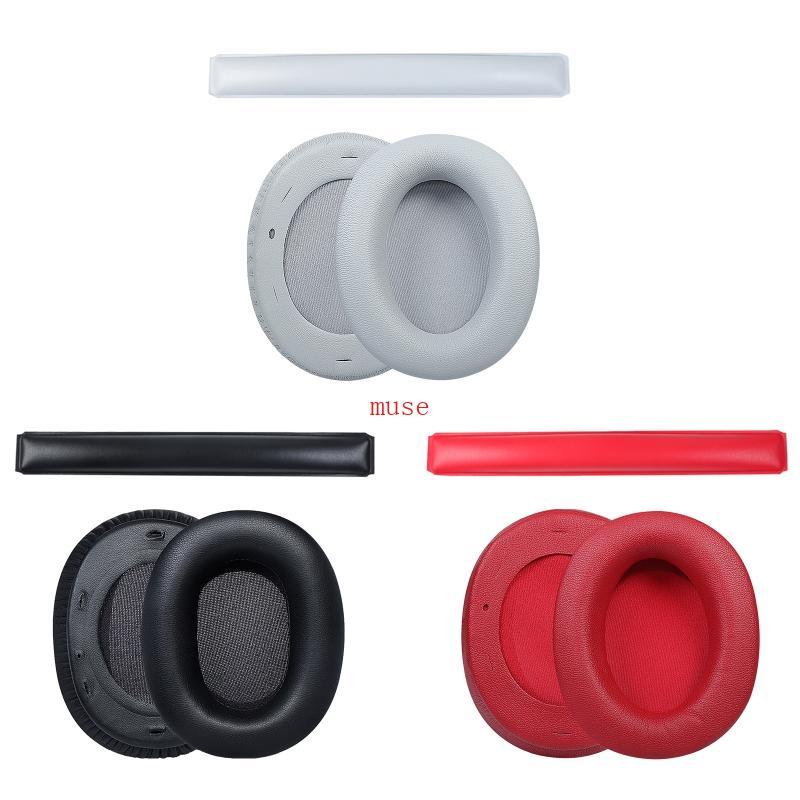 muse Almofada De Couro Esponja Earpads Para Feixe De Cabeça forEdifier W800BT plus Fone De Ouvido Earm