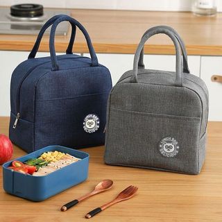 Lancheira Bento estudante grande capacidade portátil arroz à prova dwaterproof água sacola isolamento à prova de óleo tr