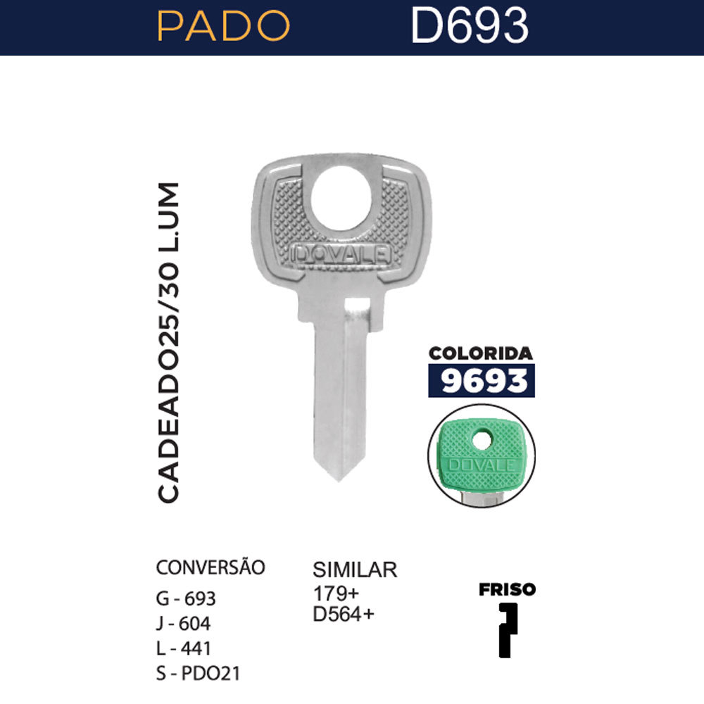 KIT 30 CHAVES YALE - MOD PADO P/ CADEADO — imagem 2 de 2
